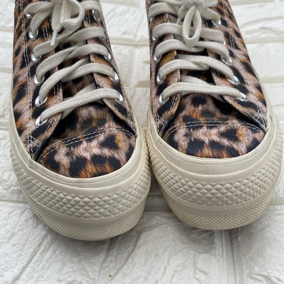 Converse All Star Lift Ox EGRET/BLACK/EGRET CTAS Platform Animal Print 6.5 - Picture 5 of 10